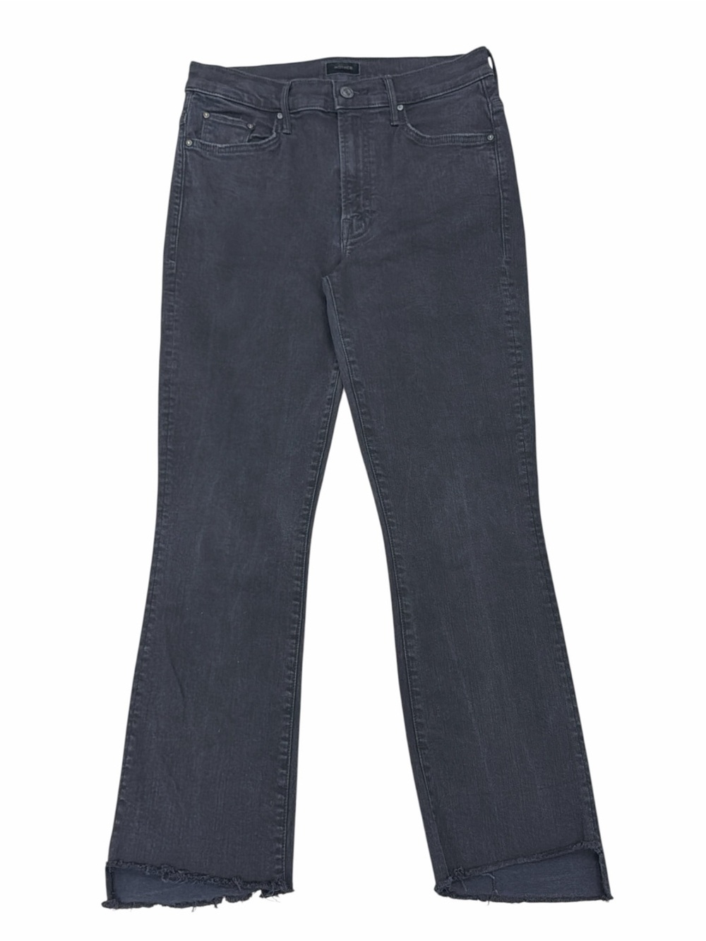 MOTHER The Insider Crop Step Fray Not Guilty Black Jeans